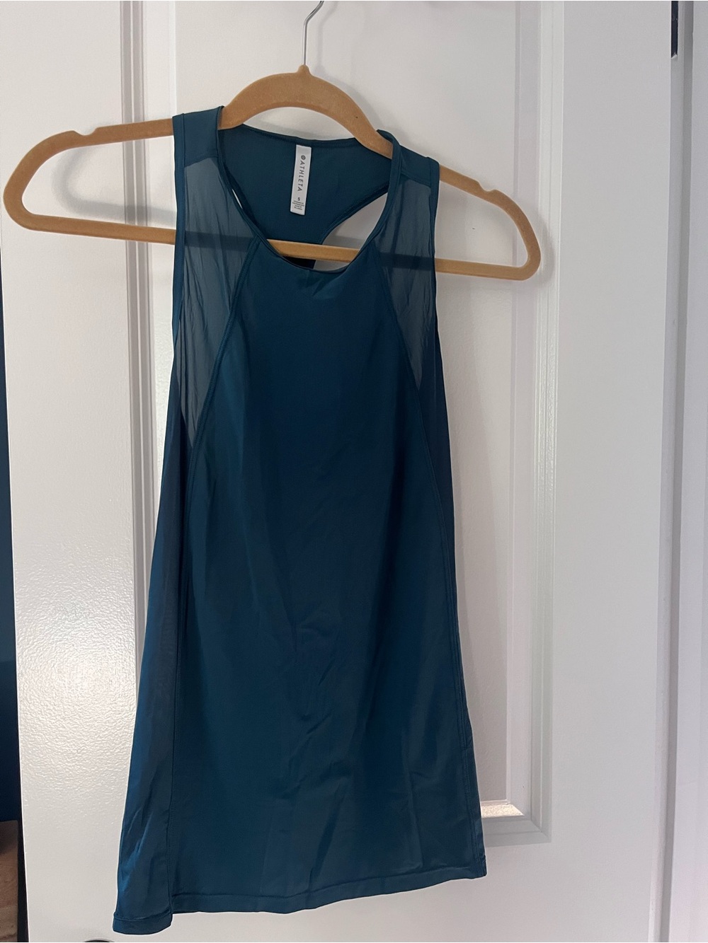 Athleta Deep Teal Racerback Mesh Tank